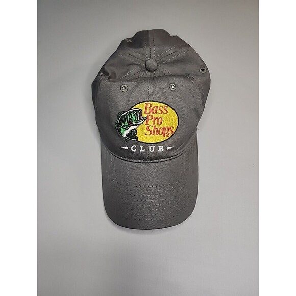 Bass Pro Shops Club Hat Ball Cap Gray Adjustable One Size Fits Most Patch Unisex - Picture 1 of 2